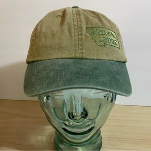 ADAMS Red Lodge Baseball Cap Hat Mesh Lining NWT Green/Tan Cotton Cool-Crown